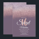 Invitation Élégant Violet Blush rose Ombre Parties scintillan<br><div class="desc">Ces Elégant Sweet 16 Invitations d'Anniversaire présente une Parties scintillant Faux en rose et violet</div>