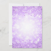 Invitation Élégant violet Diamants d'hiver Noël (Dos)