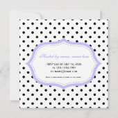Invitation Élégant violet et classique B&W pois marié (Dos)