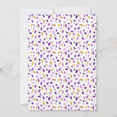 Invitation Elégant violet Faux Gold Balloons Anniversaire (Dos)