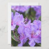 Invitation Élégant violet fleuri printemps/été mariage (Dos)