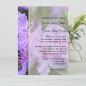 Invitation Élégant violet fleuri printemps/été mariage (Debout devant)