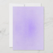 Invitation Élégant violet Floral Argent vert Boho Mariage (Dos)