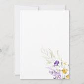 Invitation Élégant violet Floral Monogramme Mariage botanique (Dos)