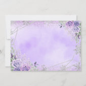 Invitation Élégant Violet Noël Mis Quince Enregistrer La Date (Dos)