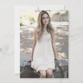 Invitation Élégant Violet Photo Célébration Du Mémorial De La (Dos)