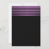 Invitation Elégant Violet Stripes Masculine Anniversaire (Dos)