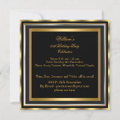 Invitation Elégant Vous êtes Invité Gold Faux foil Anniversai (Dos)