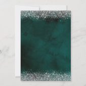 Invitation Élégant voyants à cordes Confetti Green Sweet 16 (Dos)