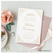 Invitation Elégant Walima Gold Mariage musulman islamique