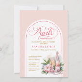 Invitation Elegant Watercolor Blush and Gold Invite Design (Devant)