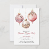 Invitation Elegant Watercolor Christmas Party Invite (Devant)