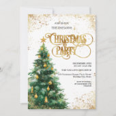 Invitation Elegant Watercolor Christmas Tree (Devant)