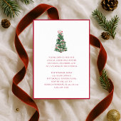 Invitation Elegant Watercolor Christmas Tree Holiday Party