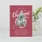 Invitation Elegant Watercolor Christmas Tree Party (Debout devant)