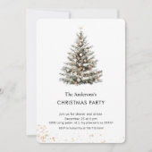 Invitation Elegant Watercolor Christmas Tree Party (Devant)