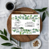 Invitation Elegant Watercolor Eucalyptus Baby Shower