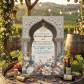 Invitation Elegant Watercolor Floral Muslim Wedding