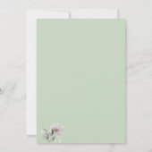 Invitation Elegant Watercolor Floral Sage 60th Birthday  (Dos)