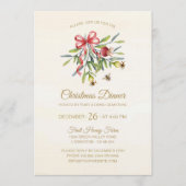 Invitation Elegant Watercolor Greenery Christmas Celebration (Devant)