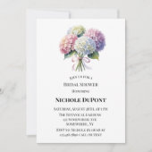 Invitation Elegant Watercolor Hydrangea Bridal Shower (Devant)
