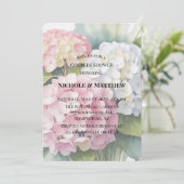 Invitation Elegant Watercolor Hydrangea Couples Shower (Debout devant)