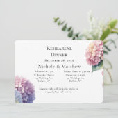 Invitation Elegant Watercolor Hydrangeas Rehearsal Dinner (Debout devant)