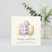 Invitation Elegant Watercolor Lavender easter Greeting card (Debout devant)