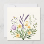 Invitation Elegant Watercolor Lavender easter Greeting card (Dos)