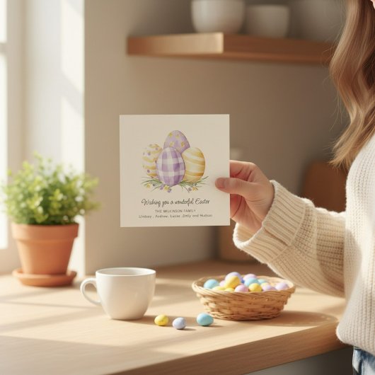 Invitation Elegant Watercolor Lavender easter Greeting card