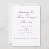 Invitation Elegant Watercolor Mardi Gras  (Dos)