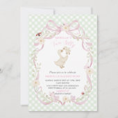 Invitation Elegant  Watercolor One 2nd Birthday silly goose B (Devant)