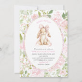 Invitation Elegant Watercolor One 2nd Birthday some bunny gi (Devant)
