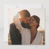 Invitation Elegant Watercolor Tropical Beach Photo Wedding (Dos)