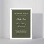 Invitation Elegant Wedding Calligraphy Green Script 
