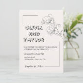 Invitation Elegant Wedding Design (Debout devant)