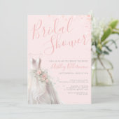 Invitation Elegant Wedding Dress Bridal Shower (Debout devant)