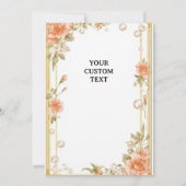 Invitation Elegant Wedding Flora Frame With Soft Pink Flowers (Dos)