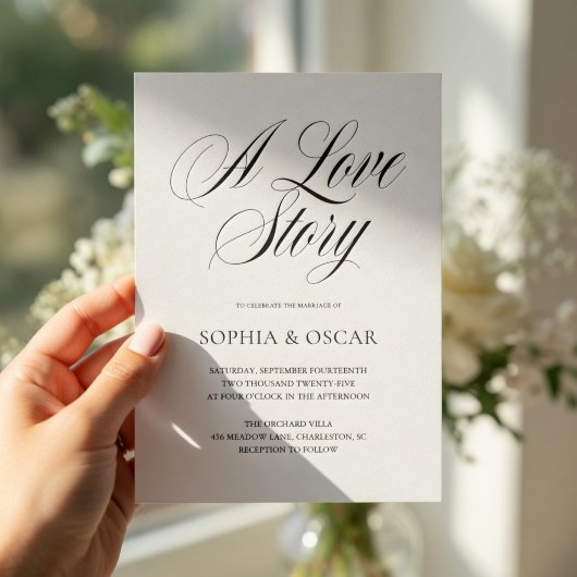 Invitation Elegant Wedding Minimalist Script Calligraphy