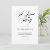 Invitation Elegant Wedding Minimalist Script Calligraphy (Debout devant)