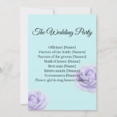 Invitation Elegant Wedding Program & Wedding Party Guide (Devant)