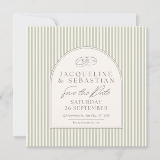 Invitation Elegant Wedding Save the Date Card Design