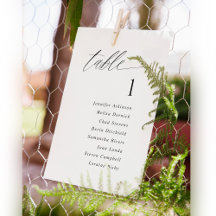 Elegant Wedding Seating Chart Sign Cards