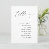 Invitation Elegant Wedding Seating Chart Sign Cards (Debout devant)