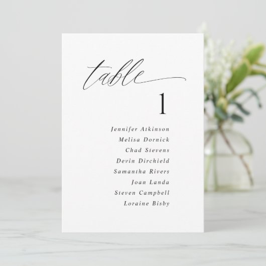 Invitation Elegant Wedding Seating Chart Sign Cards (Debout devant)