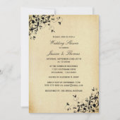 Invitation Élégant Wedding shower d'antiquités (Devant)