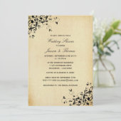 Invitation Élégant Wedding shower d'antiquités (Debout devant)