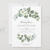 Invitation Elégant Wedding shower de verdure Eucalyptus Arch (Devant)