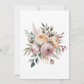 Invitation Élégant Wedding shower floral rose pâle (Dos)