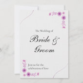 Invitation Elegant Wedding with Timeline & QR Code (Devant)